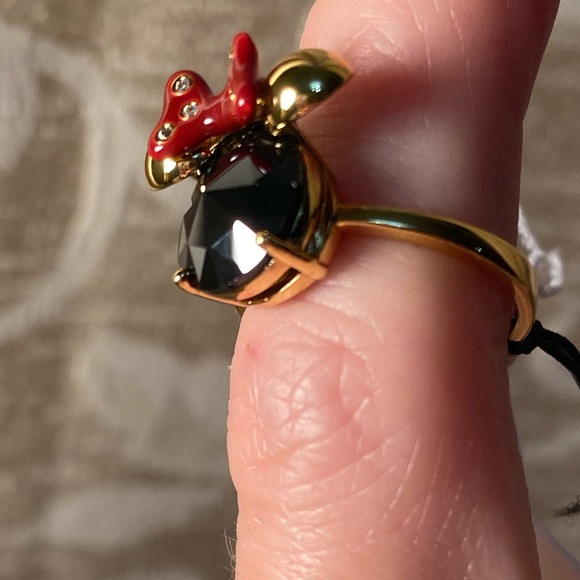 Minnie Mouse Disney x Kate Spade New York Sparkling Gemstone Ring NWT Size 5 - Picture 8 of 11